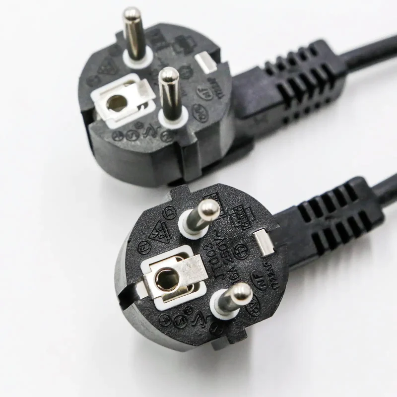 CEE 7/7 Schuko Power Cable 16A EU Germany Power Cord with 90-Degree ...
