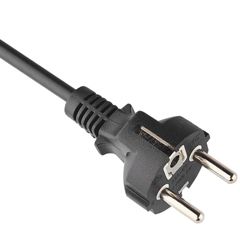 Straight Schuko Type E/F Plug Power Cord