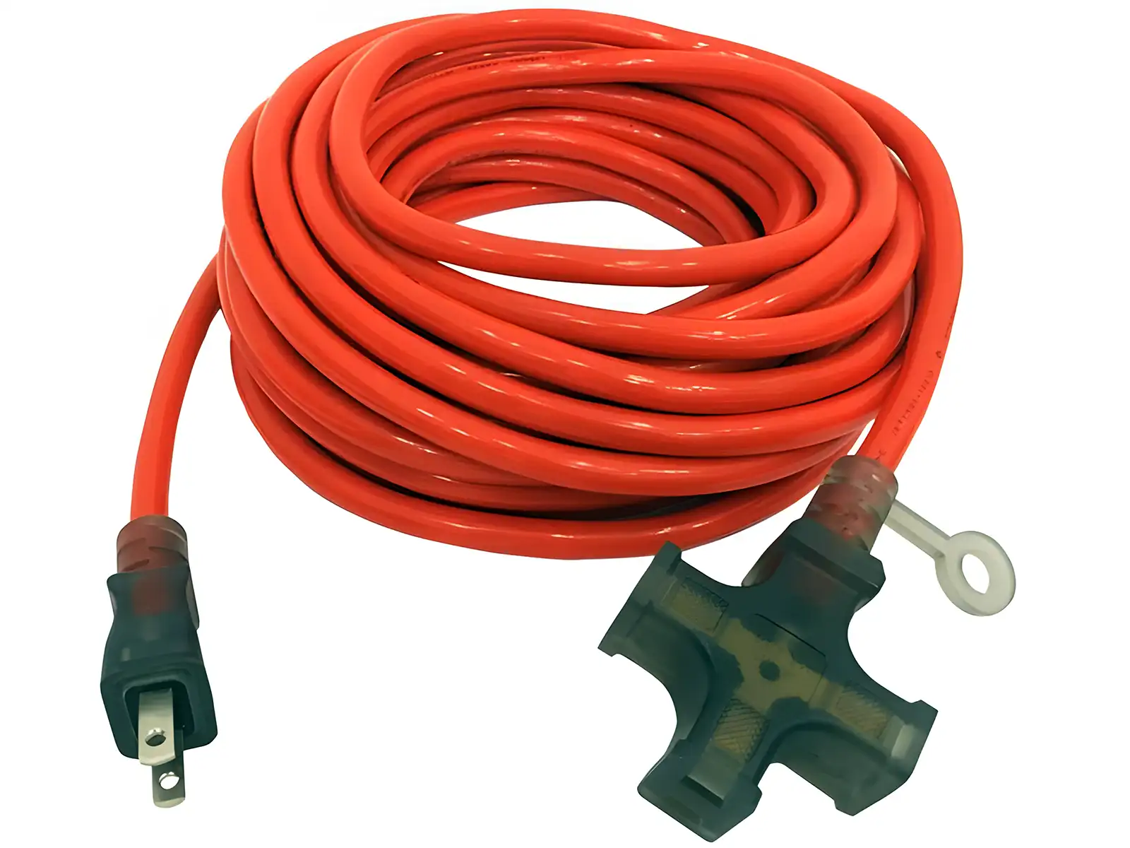 Japanese PSE 3-Outlet Extension Cord Orange