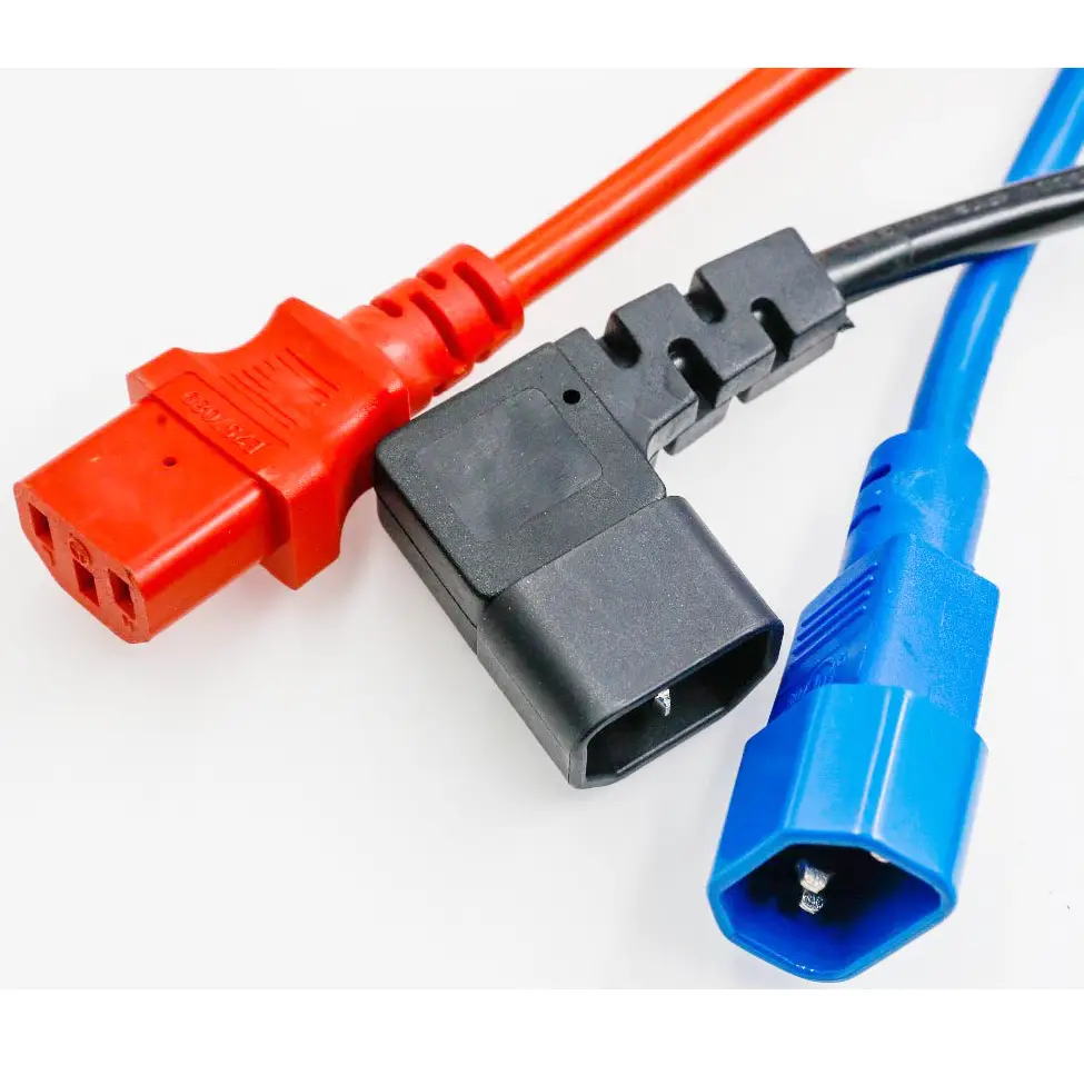 Right Angle IEC 60320 C14 to IEC C13 Extension Power Cord