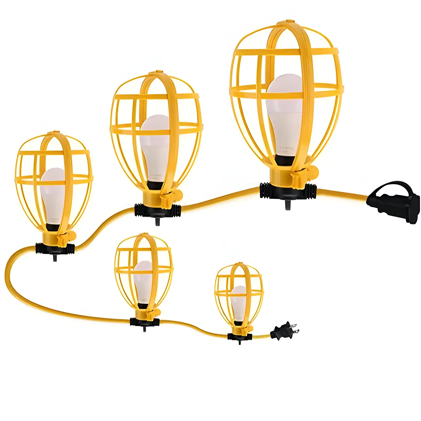 50 Ft Temporary Lighting String with Birdcage, NEMA 1-15