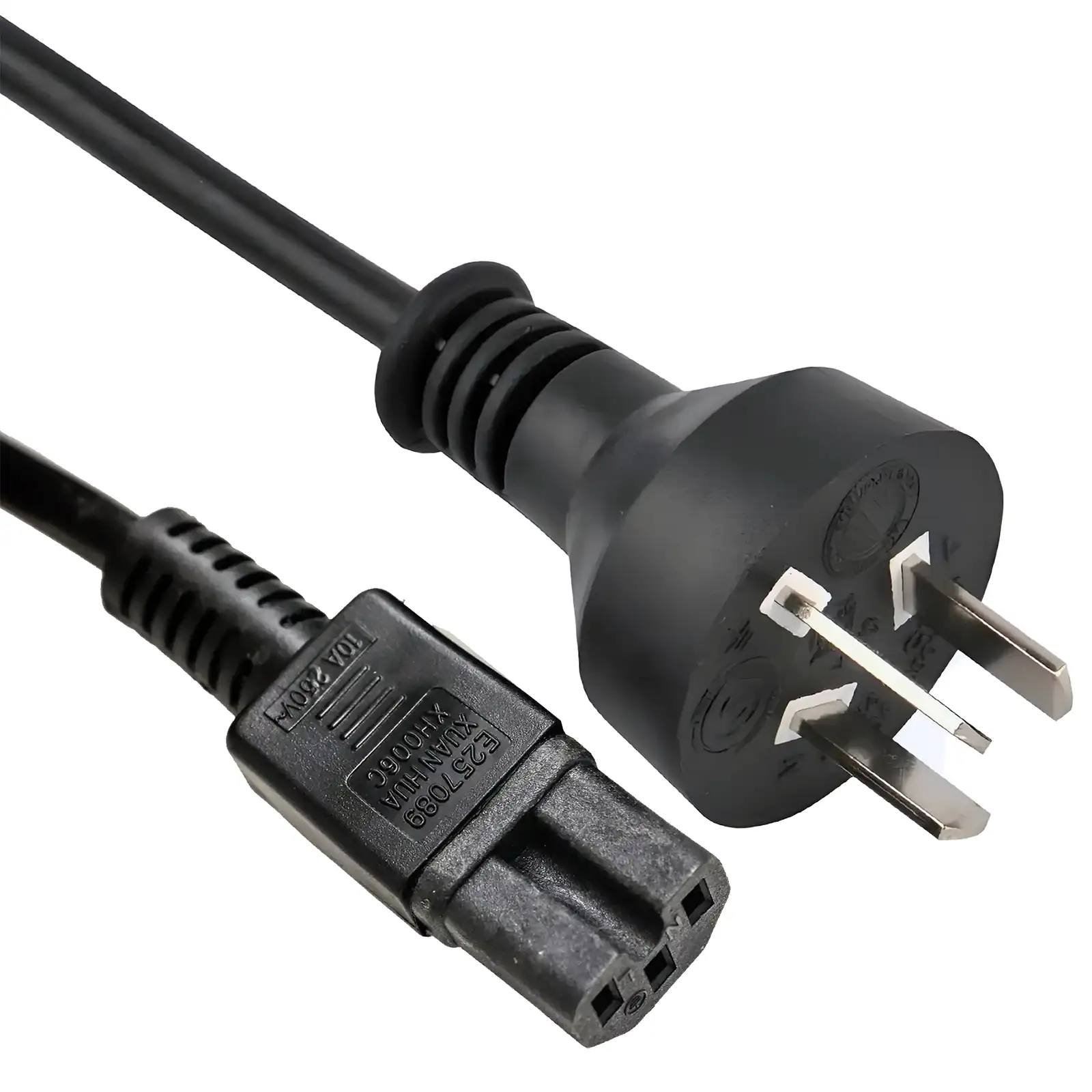 Argentine High Temp Power Cord | Argentina IRAM 2073 Plug to IEC 60320 C15 Connector | Custom Power Cable | IRAM Certified