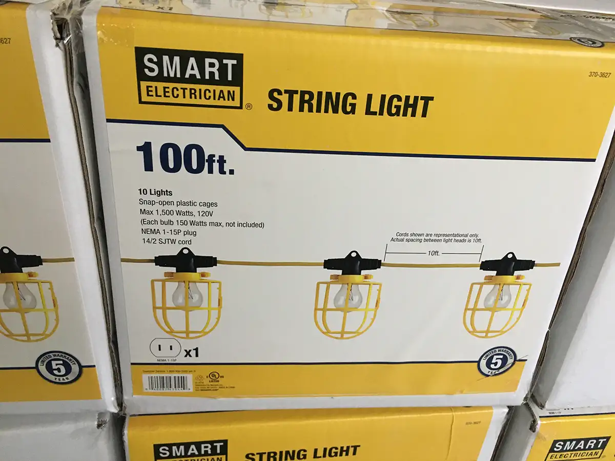 Custom Temporary Lighting String