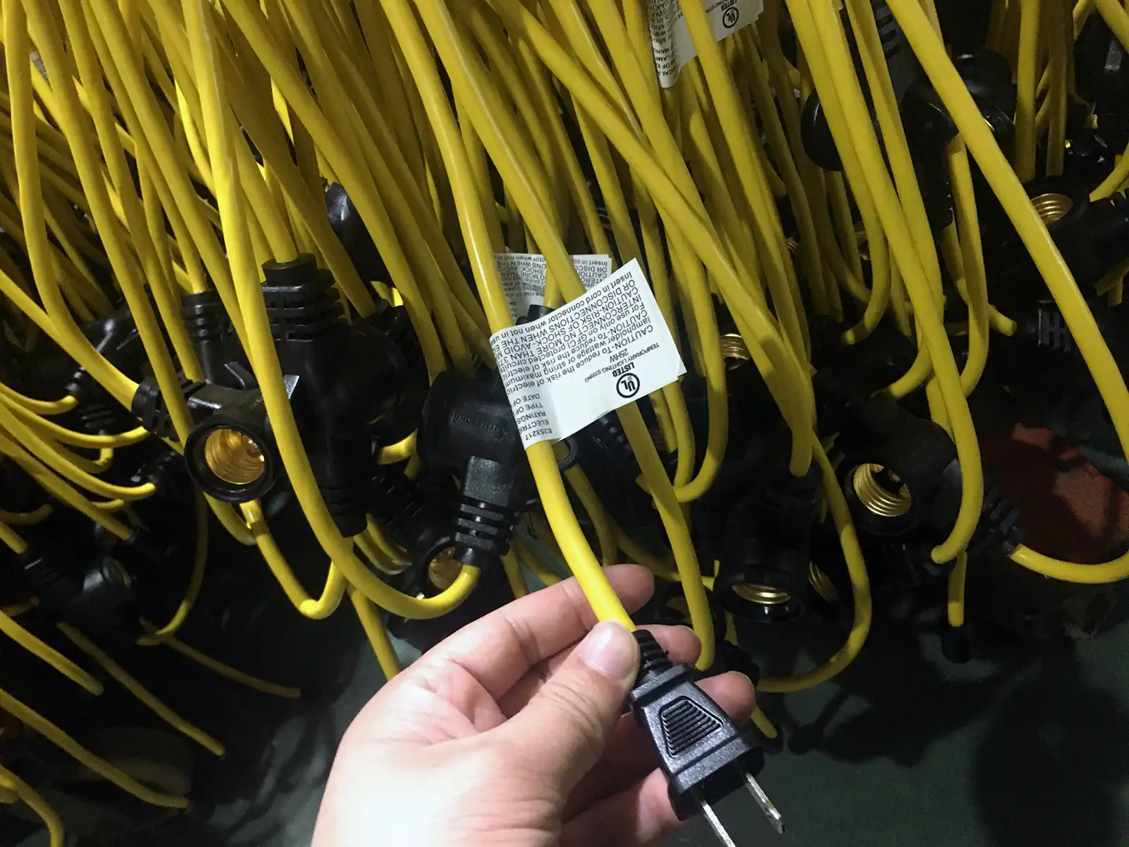 NEMA 1-15 Temporary Lighting String 100FT