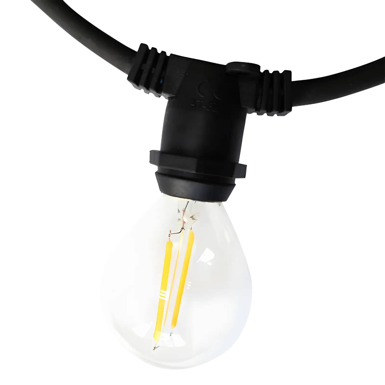 E14 Fixed String Light Lamp Holders Black
