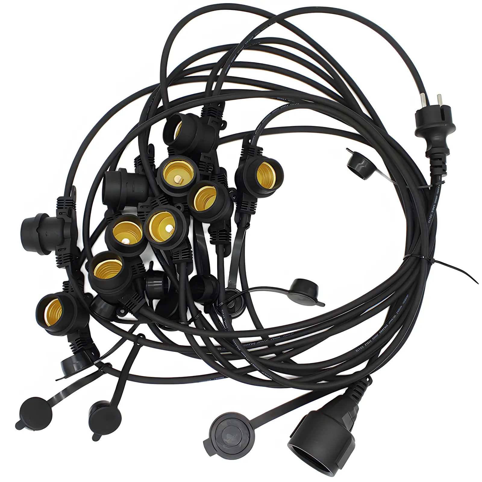 EU Outdoor String Lights 10 Fixed Lamp Holders