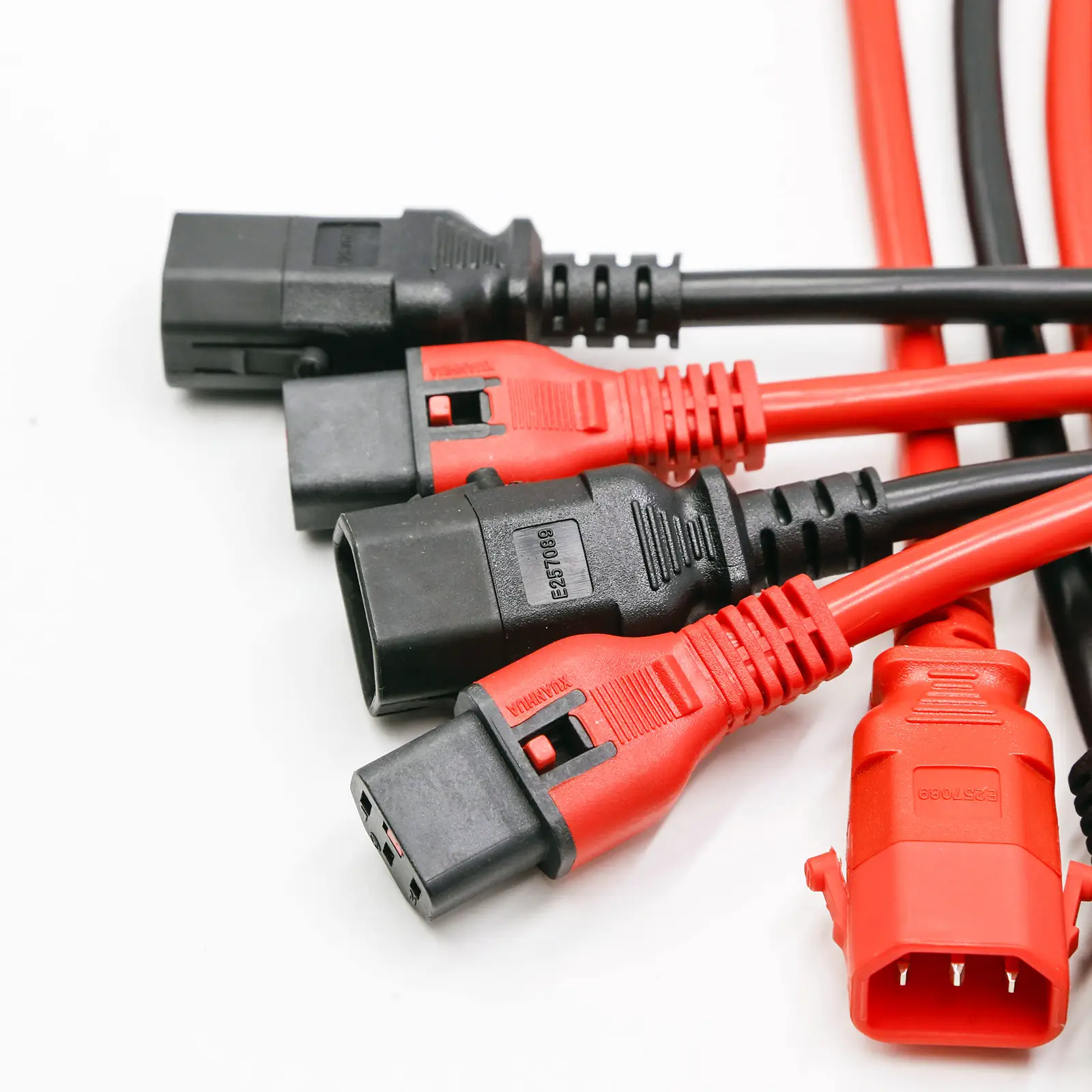 Custom Colors P-Lock IEC C14 to A-Locking IEC C13 Extension Cables
