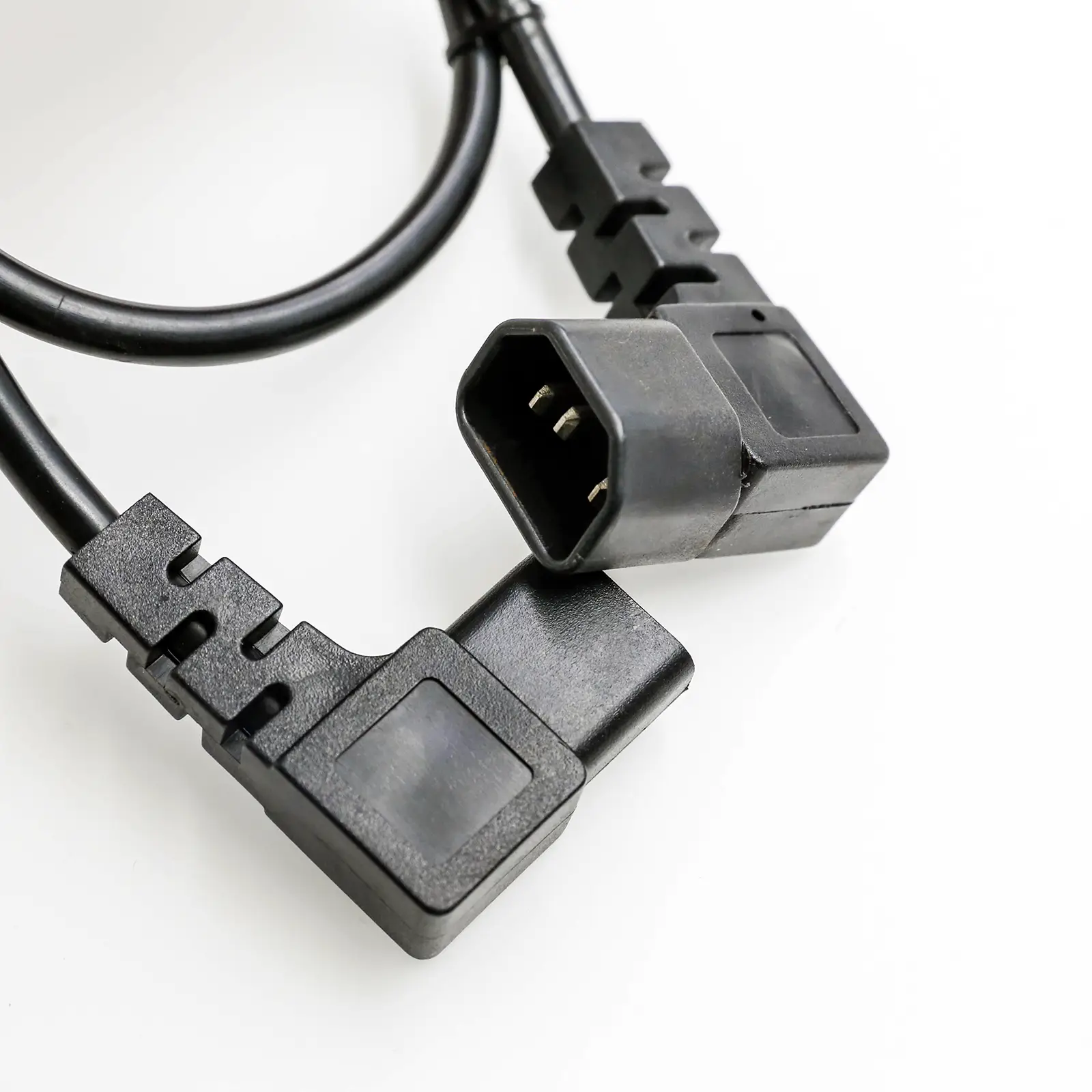 IEC 60320 C14 C13 Right Angle Power Extension Cable
