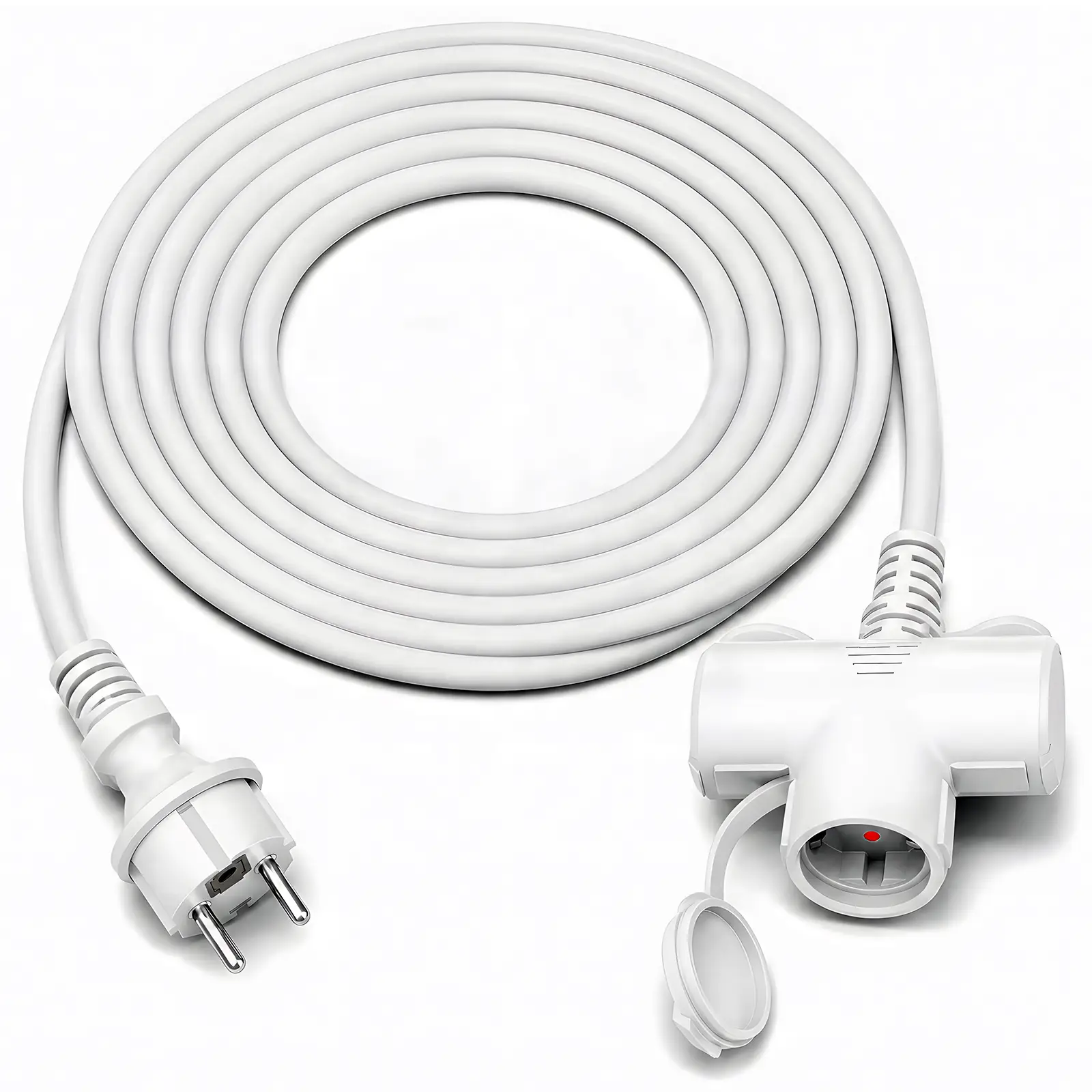 European CEE7-7 2 Outlets Extension Cable